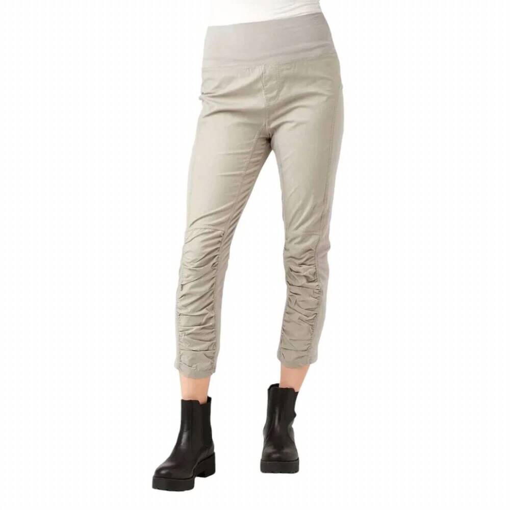 NEW WEARABLES high waist jetter cropped pants in sand